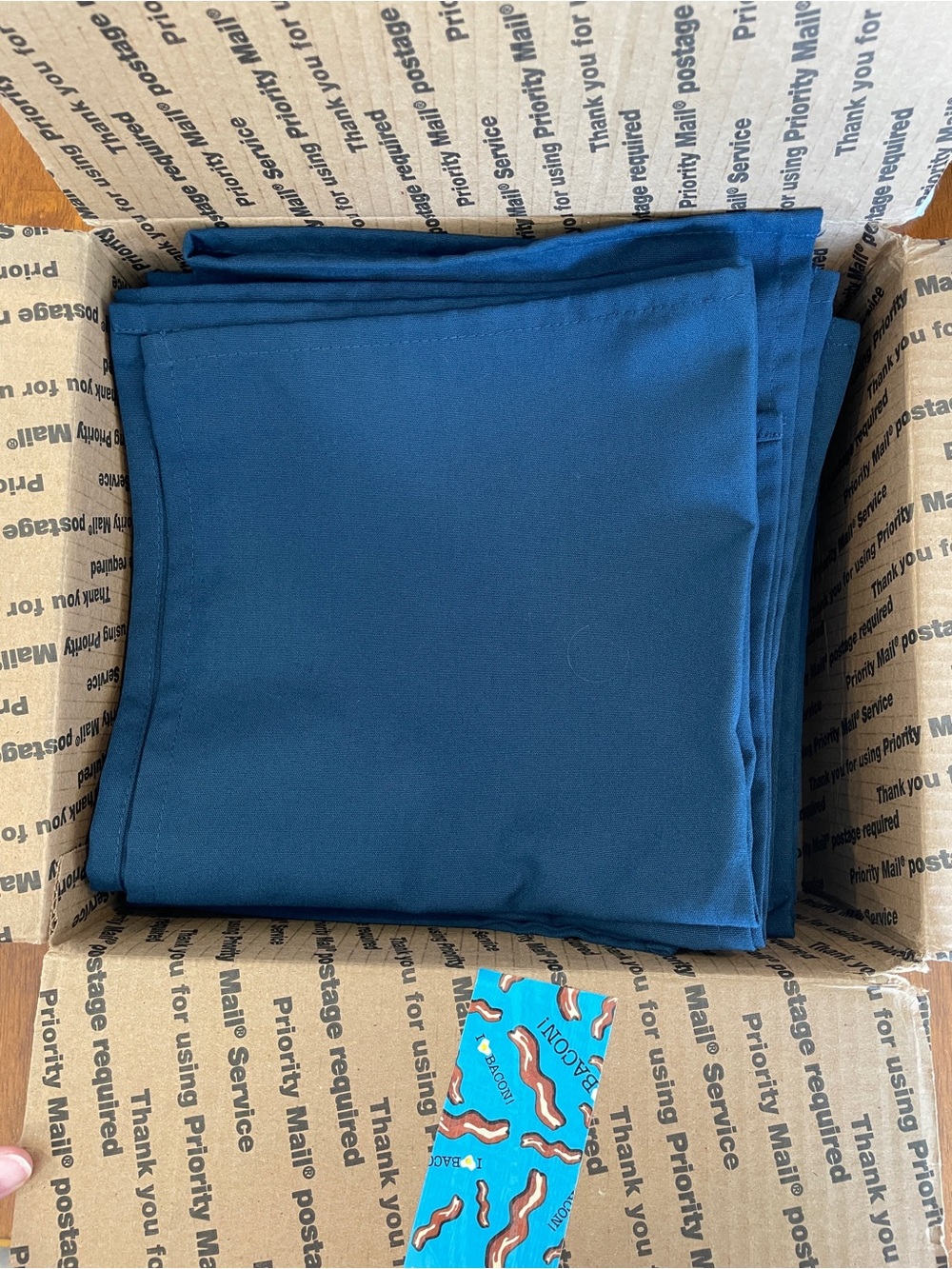 24 Navy Cloth Square Napkins